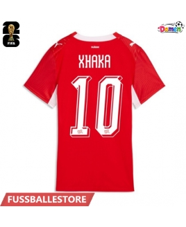 Günstige Schweiz Granit Xhaka #10 Heimtrikot Damen WM 2026 Kurzarm